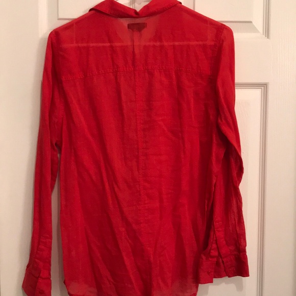 Red BDG Button-Up - Picture 3 of 4